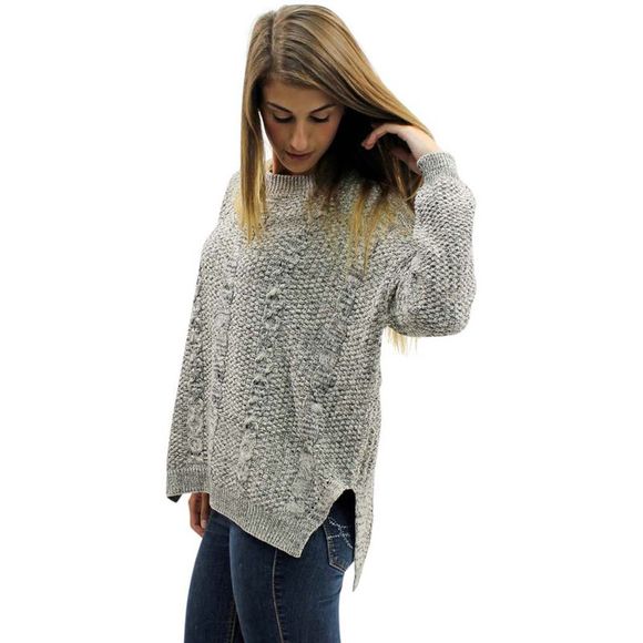 Cream & Black Loose Fit Sweater - Picture 3 of 4